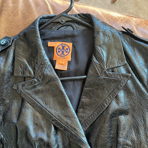 Perfect condition Tory Burch Leather crop jacket - Picture 2 of 11